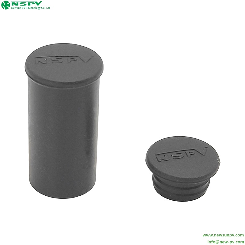 Solar Connector Dust Cap Dust Protection for PV4.0 Male/Female Connectors Black EPDM UL94-V0 Rated