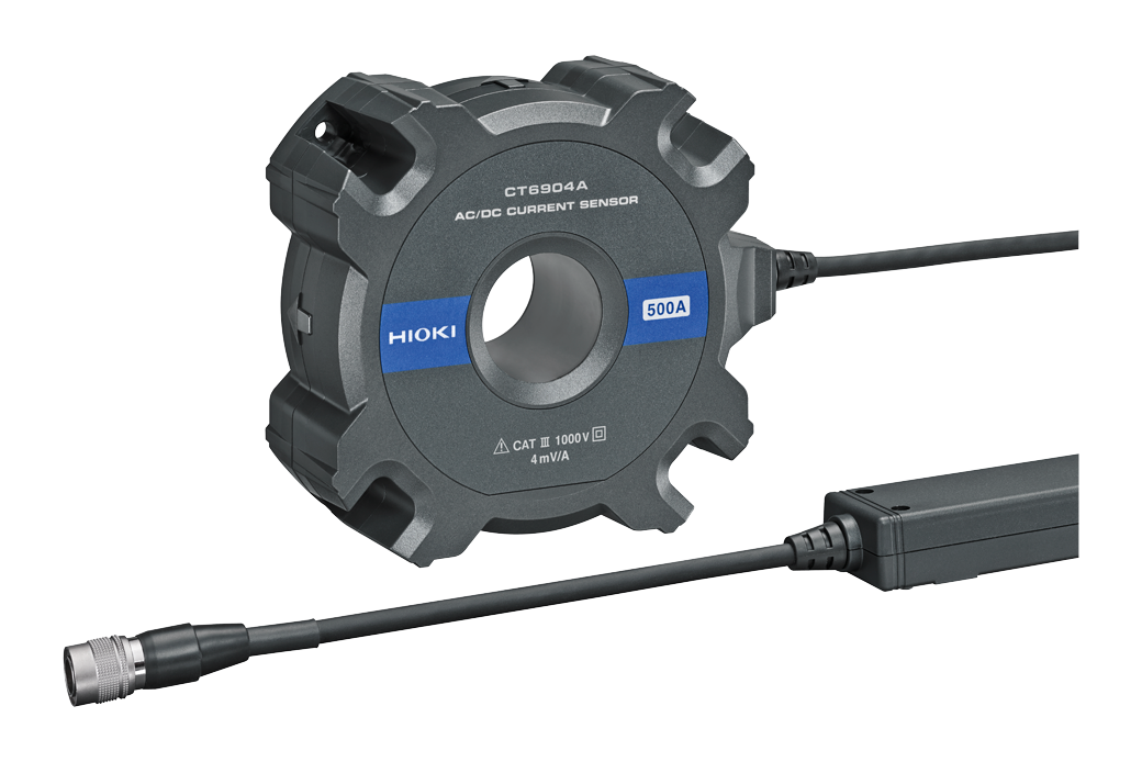 AC/DC CURRENT SENSOR CT6904A, CT6904A-1 High Accuracy 500A 4MHz Wide Bandwidth for EV Inverter and Wireless Charging Systems Measurement HIOKI