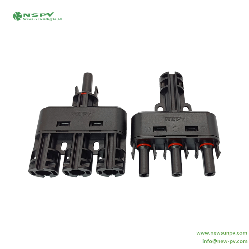 PV4.0 DC Solar Branch Connector 1500VDC IP68 Rated 35A Solar Power System Assembly