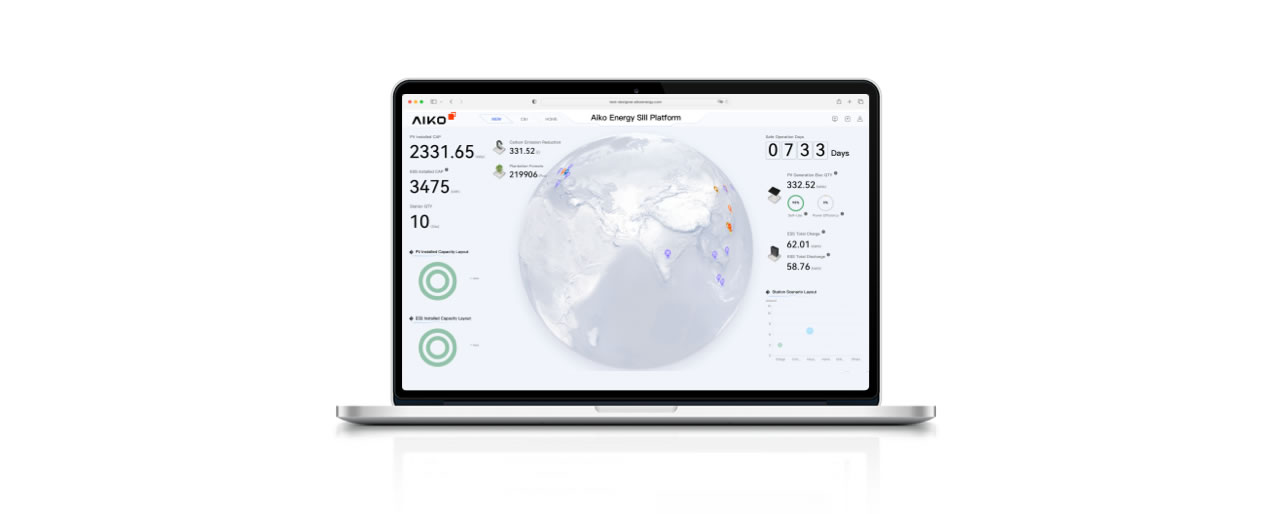 AIKO Energy SIII Platform Integrated Energy Management Intelligent Monitoring and Safety Alert for PV Power Plants AIKO