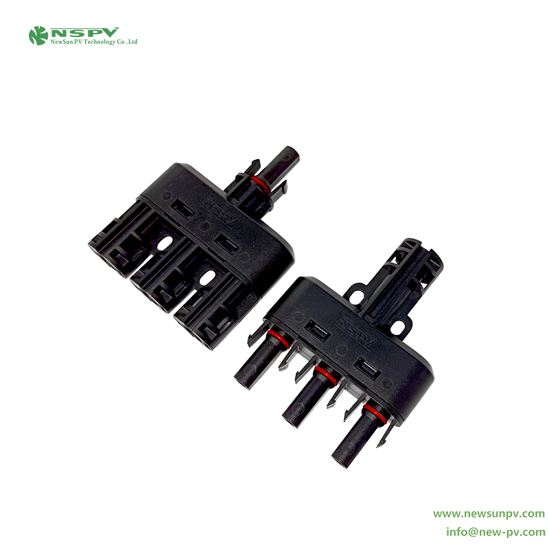 PV4.0 DC Solar Branch Connector 1500VDC IP68 Rated 35A Solar Power System Assembly