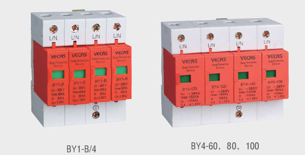 BY1-B Series Surge Protective Device for Power Distribution Systems 220V/380V Low Voltage Protection