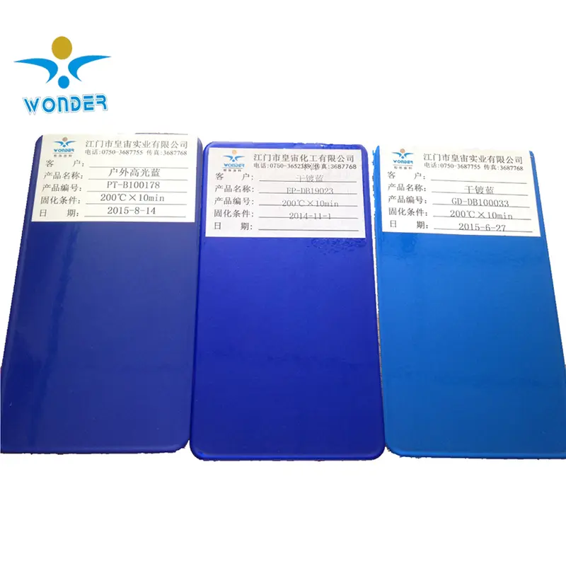 Corrosion Resisting Clear Powder Chrome Blue Powder Paint Smooth Finish High Gloss Industrial Coating for Battery and Energy Storage Systems