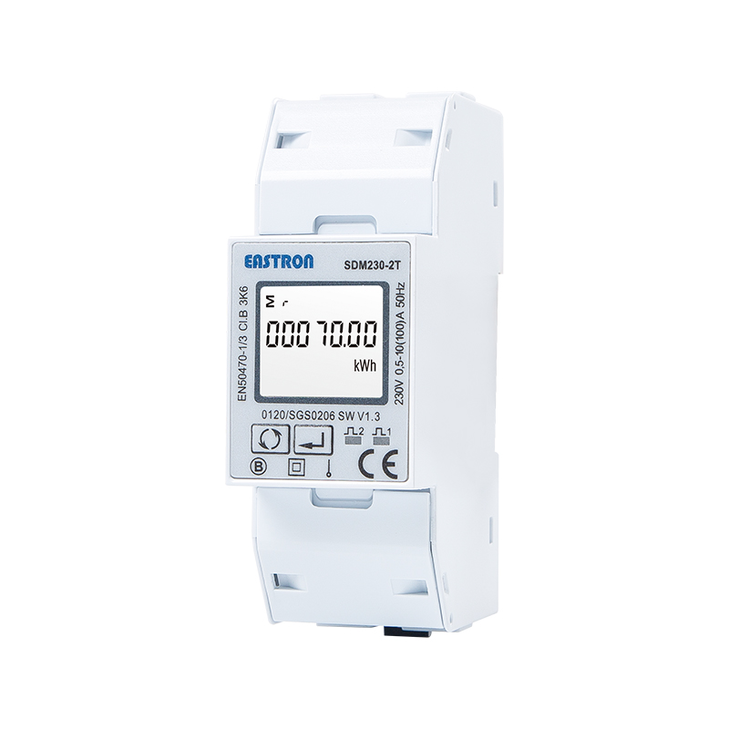 Single Phase ETL Energy Meter Dual Tariff RS485 Modbus Bi-Directional Measurement Solar PV EV Charging Systems