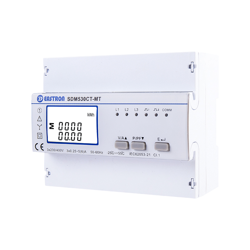 Three Phase Multi-function Energy Meter with Multi-tariff Function CT Type 1/5A Input Bi-directional Measurement 7 Module Size RTC Enabled SDM530CT-MT