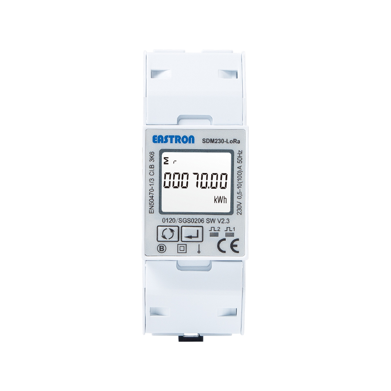 LoRaWAN 100A Din Rail Single Phase Multi-function Energy Meter High Accuracy Class 1 Remote Monitoring for Residential and Industrial Applications