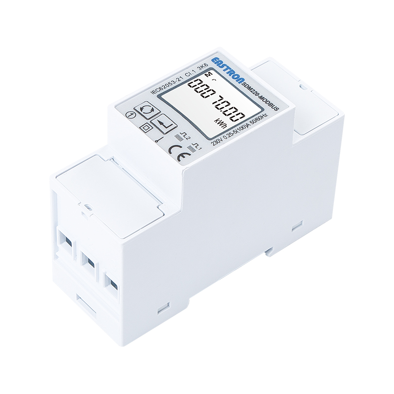 Single Phase 100A DIN Rail Multi-Function Meter with RS485 Modbus for EV Charging Stations