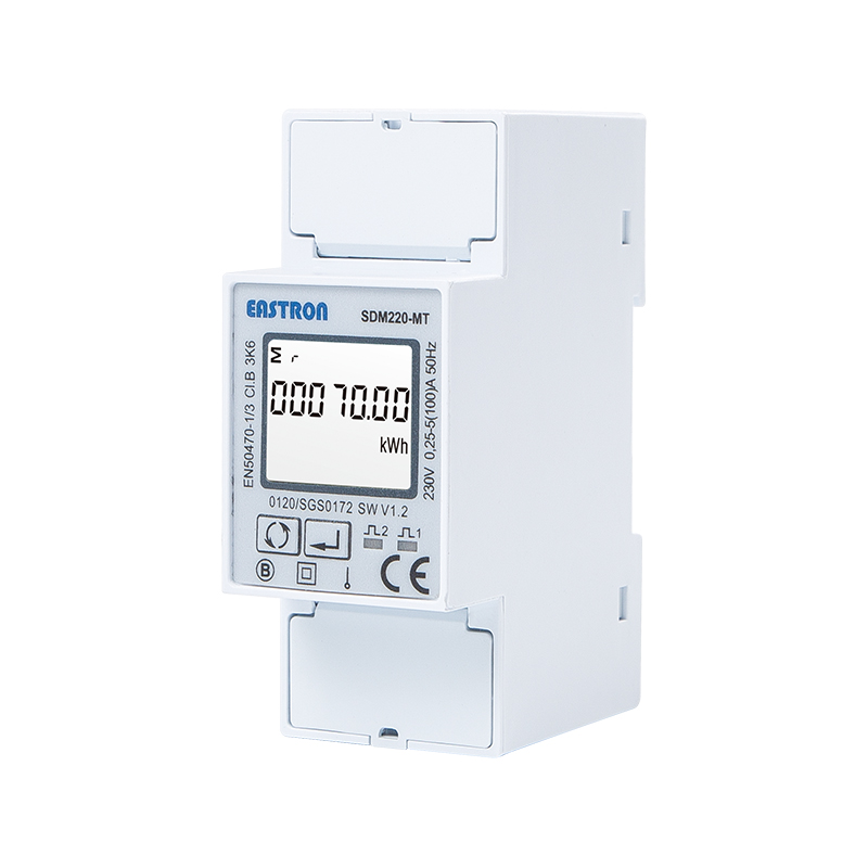 Single Phase Multi-Tariff Energy Meter 100A Direct Load with RS485 Modbus Bi-Directional Measurement for Solar PV and MID Applications