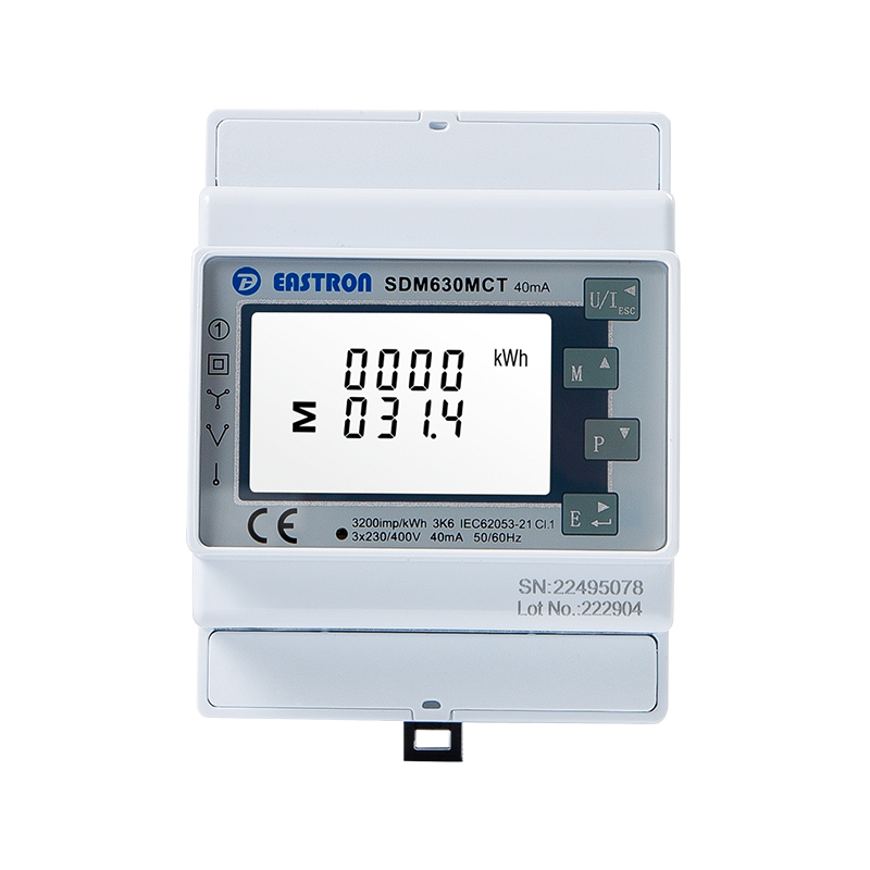 RCM 40mA CT Type Din Rail Three Phase Multi-function Solar PV /Zero Export Meter for PV Metering CT & PT Operated Bi-directional Measurement 3P4W/3P3W/1P2W RS485 Modbus Communication