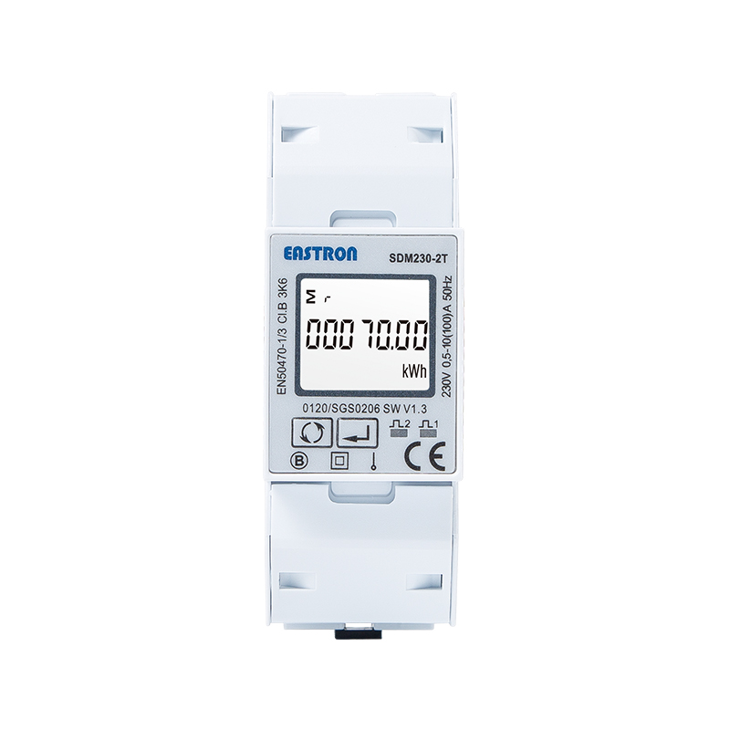 Single Phase ETL Energy Meter Dual Tariff RS485 Modbus Bi-Directional Measurement Solar PV EV Charging Systems