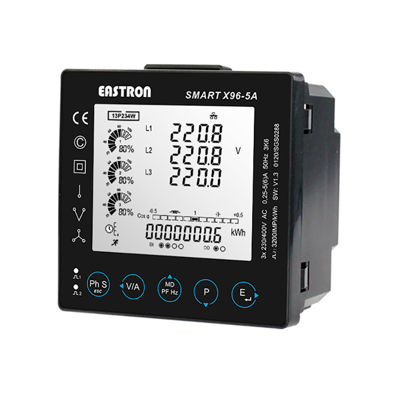 RS485 Modbus Panel Mounted Multi-function Power Analyzer High Accuracy Class 0.5s THD up to 63rd Harmonics Smart Grid Monitoring Eastron
