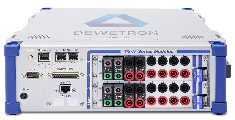 DEWE3-M4 Rugged Portable High-Speed Data Acquisition System for In-Vehicle Battery and Energy Storage Testing