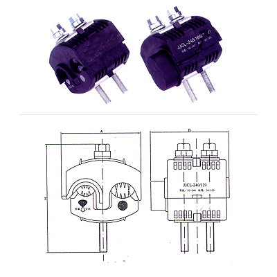 JJCL Non-Conventional Piercing Connector (1 kV) 90-120mm2 Insulated Cable Overhead Line Branch Connection CKS