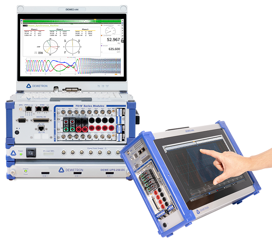All-in-One Data Acquisition System High-Performance Mobile Measurement Solution with Built-in Display for Battery and Energy Storage Testing DEWETRON