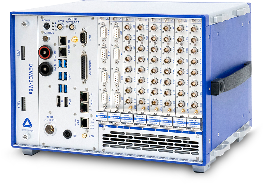 DEWE3-M8s Mobile Data Acquisition System Isolated DC Power Supply for Automotive Battery and EV Efficiency Testing