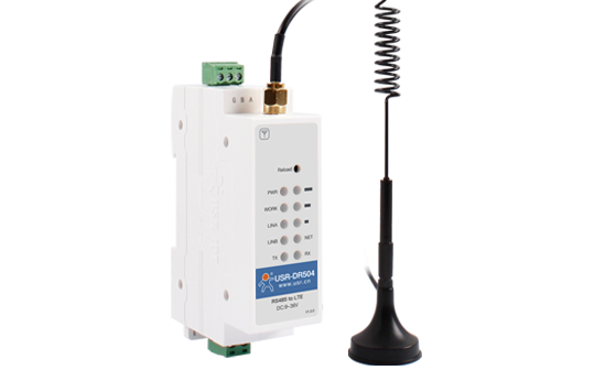 USR-DR504 Din Rail RS485 Industrial Cellular Modems Dual Socket 4G DTU for Data Transmission in Energy Storage and SCADA Systems USR
