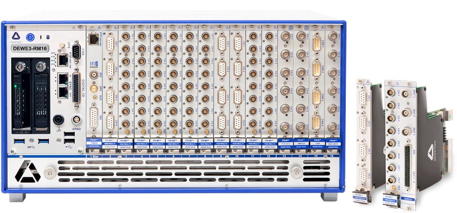 DEWE3-RMx Modular Rack-Mount DAQ System for High-Channel Data Acquisition and Power Analysis Applications