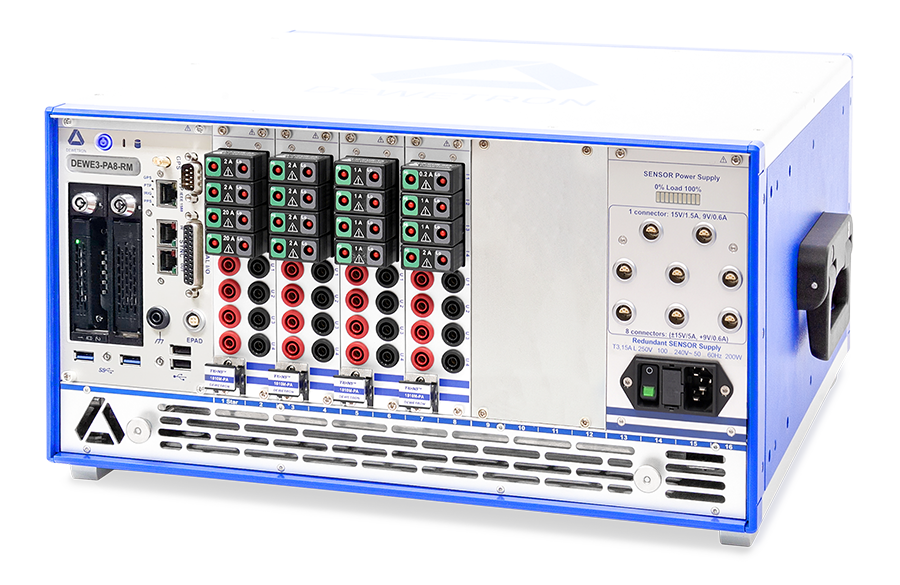 DEWE3-PA8-RM High-Precision Rack-Mount Power Analyzer for 16-Phase Energy and Battery Testing DEWETRON