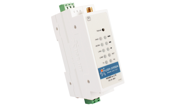 USR-DR504 DIN-Rail RS485 Industrial Cellular Modems with Global Bands for 4G Network Data Transmission