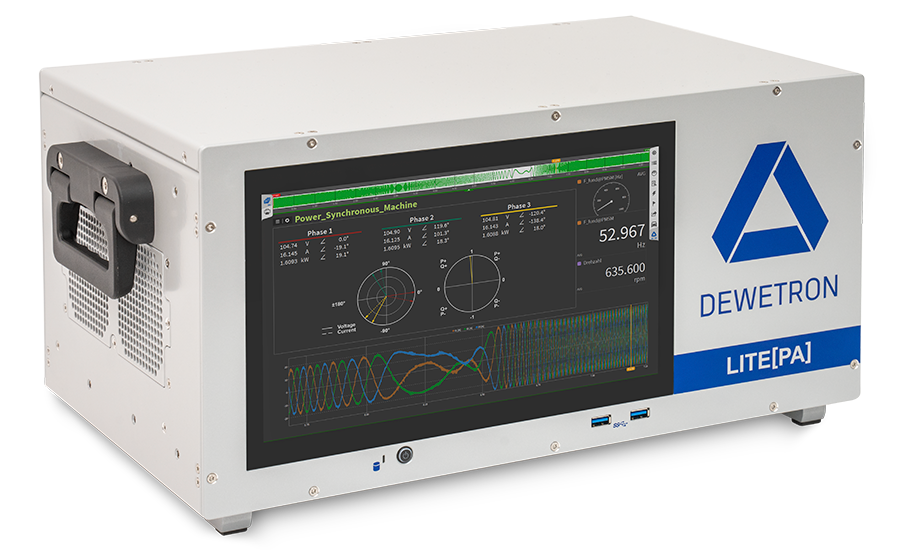 LITE[PA] High-Precision Power Analyzer 0.04% Accuracy Test Stand Integration DEWETRON
