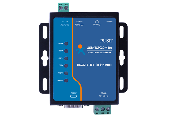 USR-TCP232-410s Dual Serial Port Device Server for IoT Connectivity with MQTT, Modbus Gateway & Edge Computing