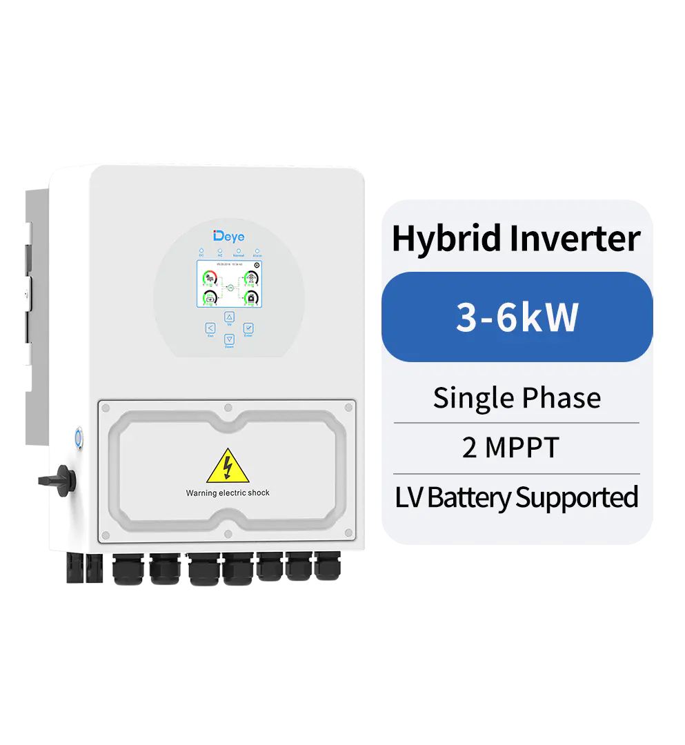 Single Phase Hybrid Inverter 3-6kW 2 MPPT Low Voltage Battery Support Solar Energy Storage System