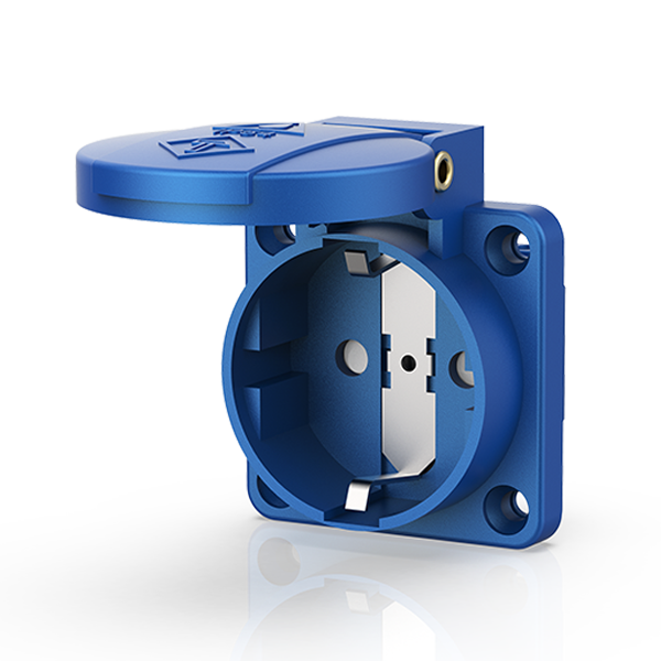 Low-Voltage Plug/Connector Blue Panel Socket with Mechanical Interlock for Energy Storage Systems UKS-B125-1