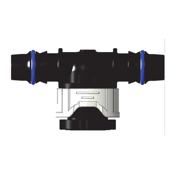 YA14 14.0-ID10 Straight Tee High-Pressure Resistant Pneumatic Fitting for新能源 Battery Systems