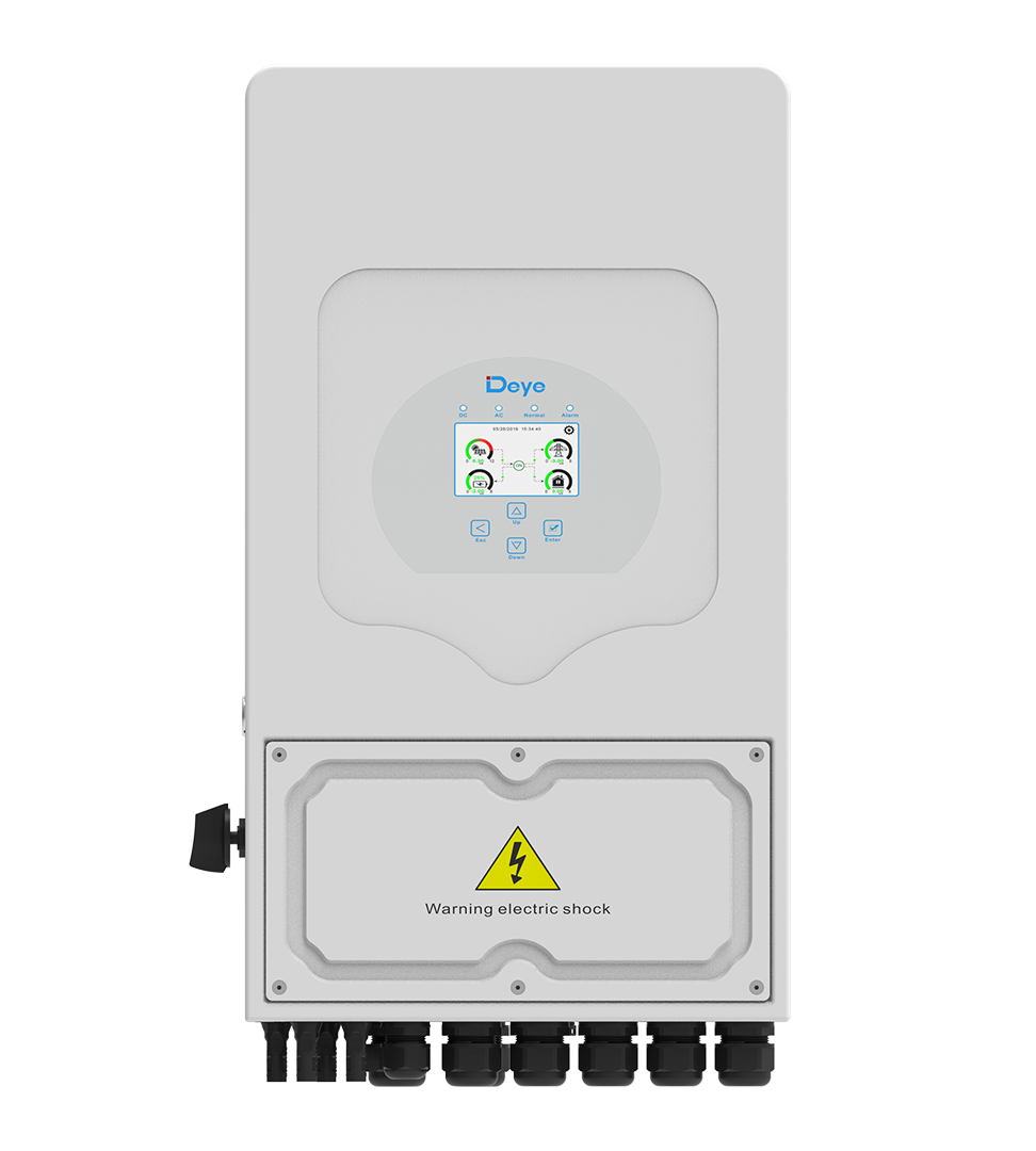 Single Phase Hybrid Inverter 3.6-10kW 2 MPPT LV Battery Supported Solar Power System Deye