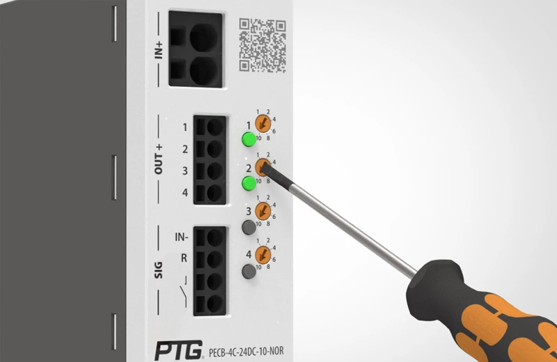 Multi Channels ECB Overload and Short Circuit Protection Electronic Circuit Breaker for Industrial Control Applications PTG Corporation