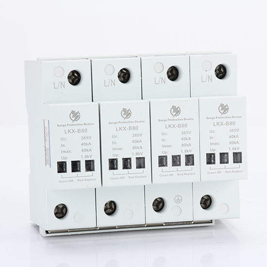 LKX-B80/4P Power Surge Protector Industrial Grade Overvoltage Protection for Renewable Energy Systems
