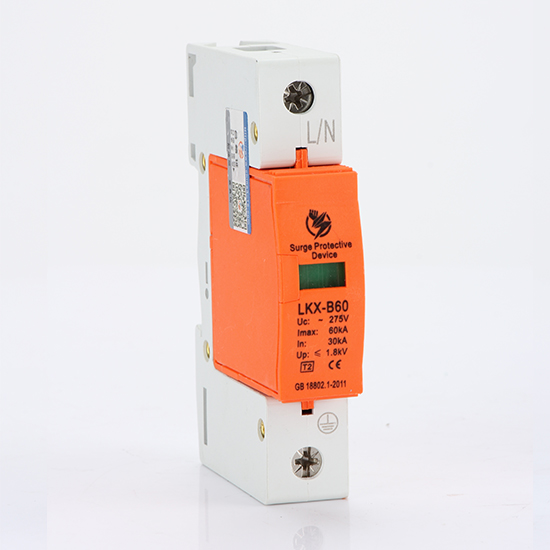 LKX-B60/1P Power Surge Protector 60kA 1P 1000VDC Overvoltage Protection for Solar PV Systems