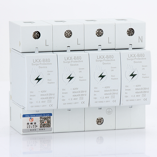 LKX-B80/4P Power Surge Protector Industrial Grade Overvoltage Protection for Renewable Energy Systems