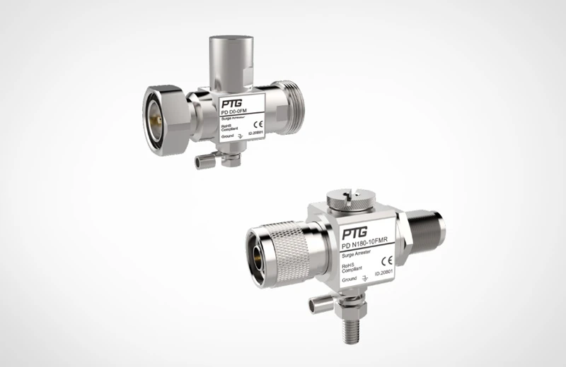 Coaxial RF SPD High Surge Protection Low Insertion Loss for Antenna and GPS Applications PTG