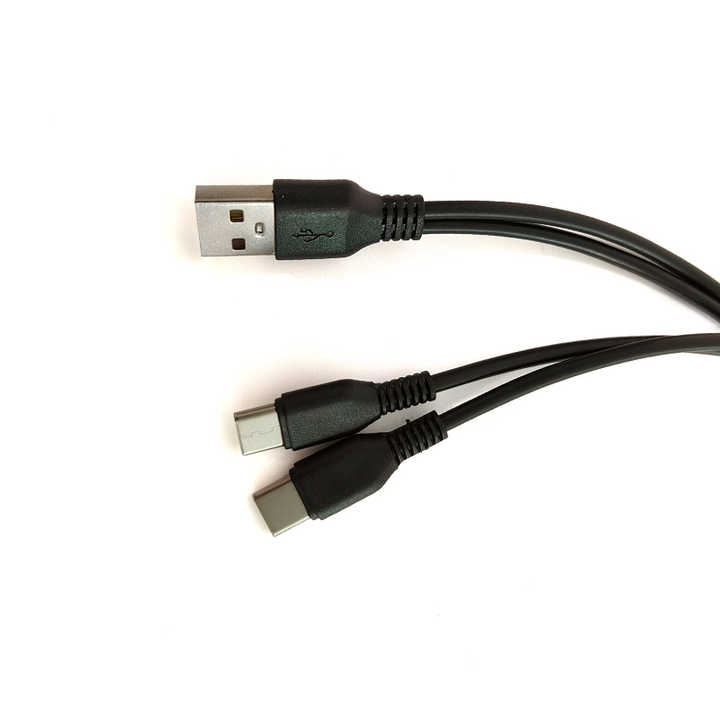 Fast Charging Data Cable 20cm with 2 Type-C Ports for AA AAA 1.5V Rechargeable Battery - OEM ODM Solution for Consumer Electronics & Power Tools