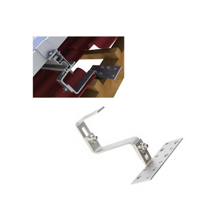 Aluminium Adjustable Bracket Roof Solar Hook for Tiled Roof Mounting System with High Wind and Snow Load Resistance Solarfirst