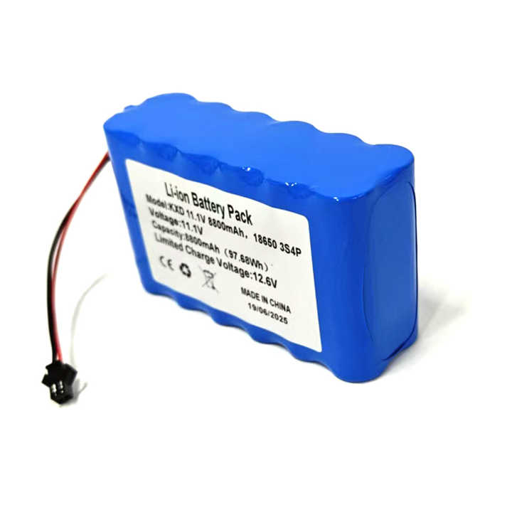 ICR18650-3S4P Li-ion Battery Pack 11.1V 8800mAh High-Capacity Rechargeable Battery for LED Lighting Stage Equipment KXD