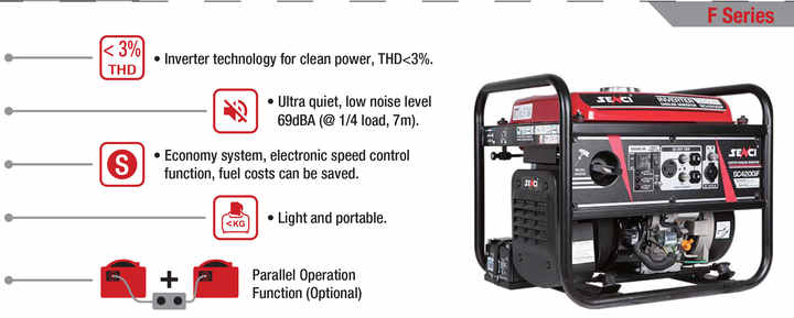 Senci Power Value Powerful Portable Generator 3.5kW Inverter Generator 3.8kW Open Frame Gasoline Generator 4.2kW Low Noise, Easy Carry, Air-Cooled 4-Stroke Engine for Home, Camping, RV Charging, Base Station SENCI