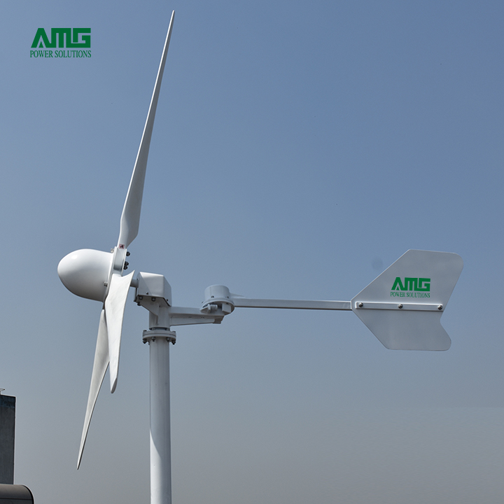 CD Series Horizontal Home Wind Generator 1kW-3kW Low Wind Speed Start High Efficiency Small Size Home Use AMG Energia