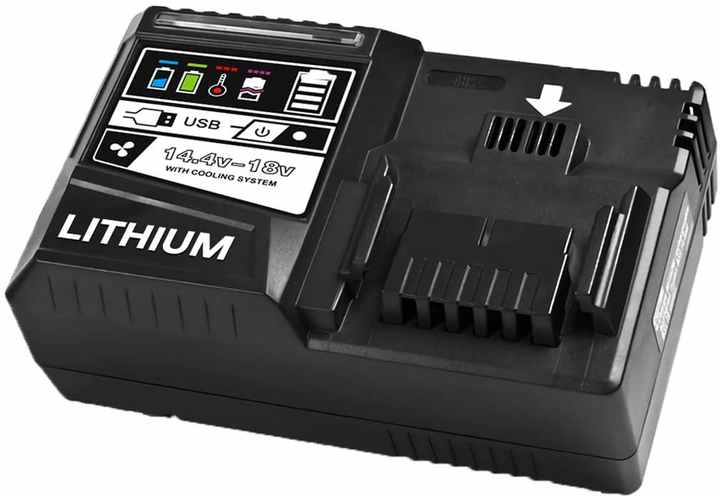 Battery Charger 14.4V-18V Wireless Fast Charging for Hitachi Lithium-ion Battery Power Tools and Cordless Vacuum Cleaners