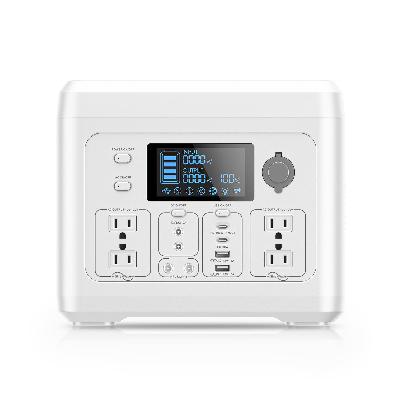 700W 716Wh Portable Power Station LiFePO4 Battery Outdoor Adventure & Emergency Backup GreenPower