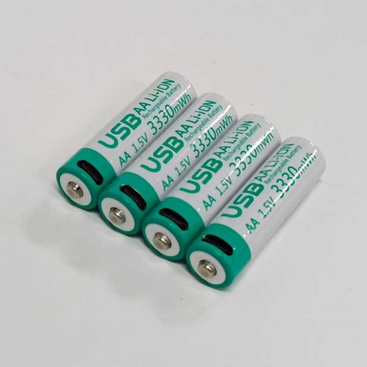 Rechargeable Li-ion Battery AAA AA 1.5V 666mAh 3330mWh USB Type-C for Clock MP3 Player Consumer Electronics KXD