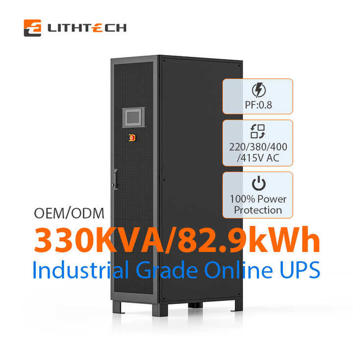 Industrial Online UPS 330KVA Three Phase Uninterruptible Backup Power Supply for Medical Security Systems Telecommunications Alarm Data Center LITHTECH
