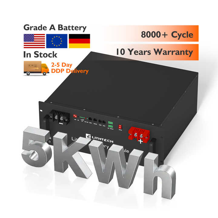 High Efficiency 5kWh 10kWh 15kWh Lithium Battery 100Ah 48V Solar Battery 51.2V Home Use Rack System Home Energy Storage System for Off Grid Hybrid Grid On Grid Applications