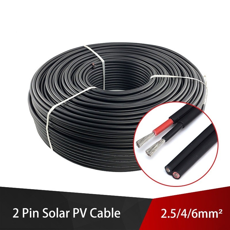 2x4.0mm2 Dual Wall Insulation Electron Beam Cross-Linked Cable for Solar PV Battery Storage Systems