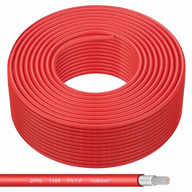 1x4.0mm2 Dual Wall Insulated Electron Beam Cross-Linked Halogen Free Cable for Solar Energy and Battery Storage Systems