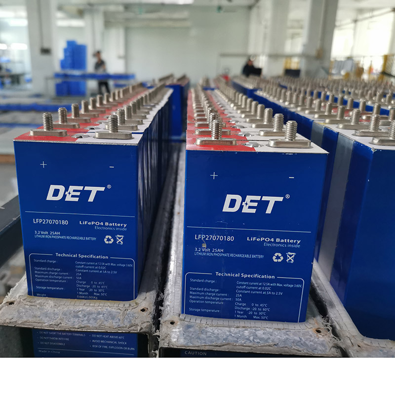 DET LiFePO4 3.2V Battery Cells High Power High Temperature Long Cycle Life Energy Storage Solutions