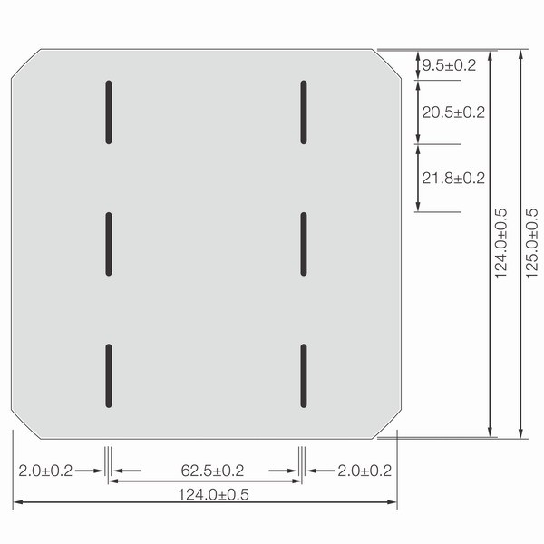 5 Inch Mono-2BB High-Efficiency Solar Cells Low-Light Performance for Residential and Commercial PV Systems