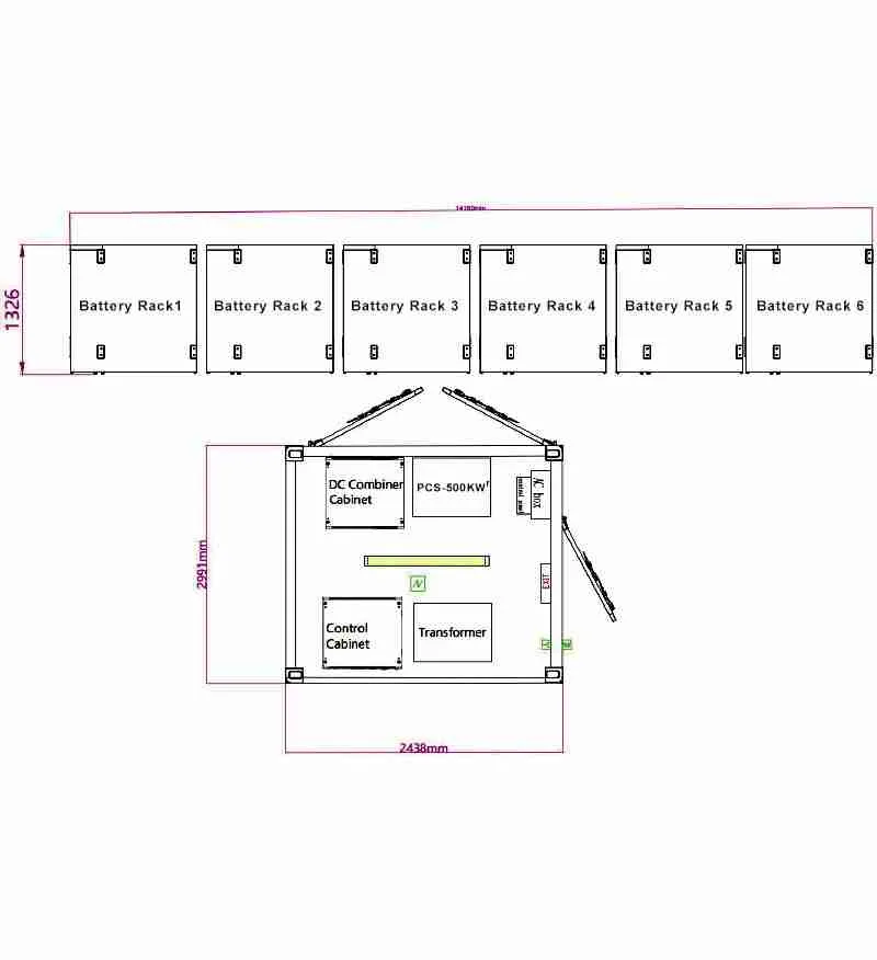Containerized BESS 500kW/1MWh Energy Storage System for Solar Power Plants and Renewable Energy Projects with 500kW PCS and Liquid Cooling