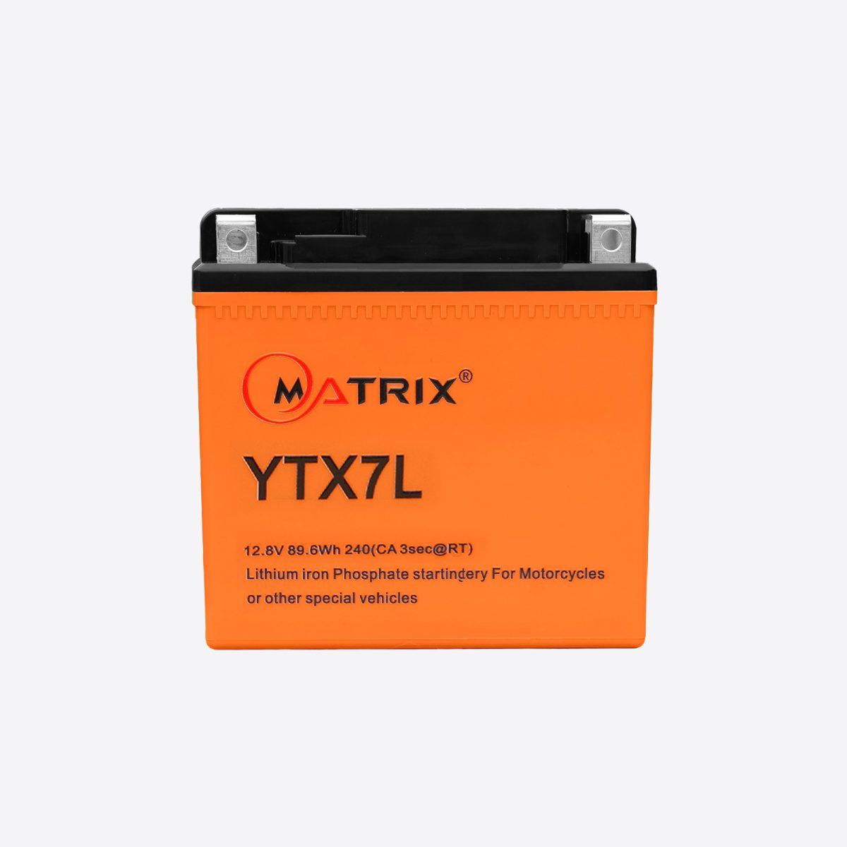 Matrix 12.8V 7Ah LiFePO4 Motorcycle Starting Battery High Cranking Power for Motorbikes YTX7L